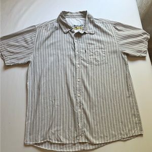 Men's Striped Casual Button Down Shirt